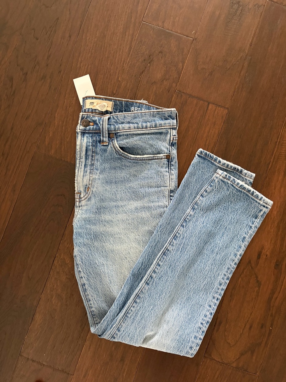 Madewell Light Blue High-Rise Straight Leg Jeans